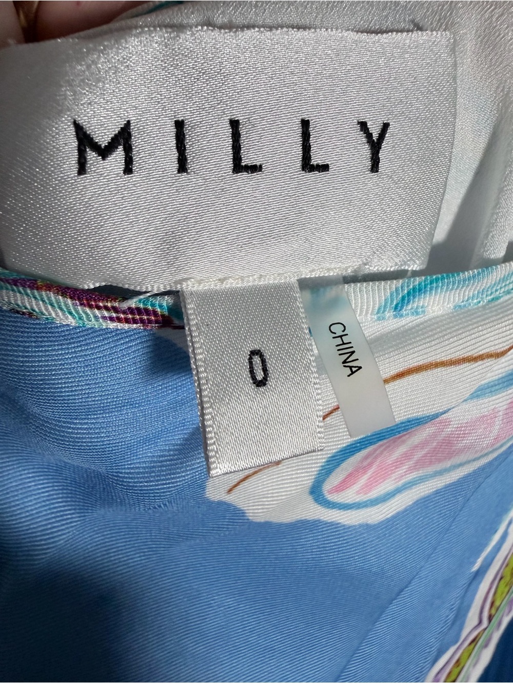 Milly Edra Summer Paisley Dress In Blue Multi 0 - Picture 2 of 11